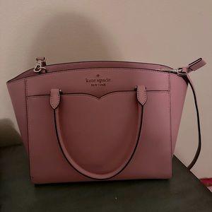 Pink Late Spade Tote bag w/ detachable crossbody strap
